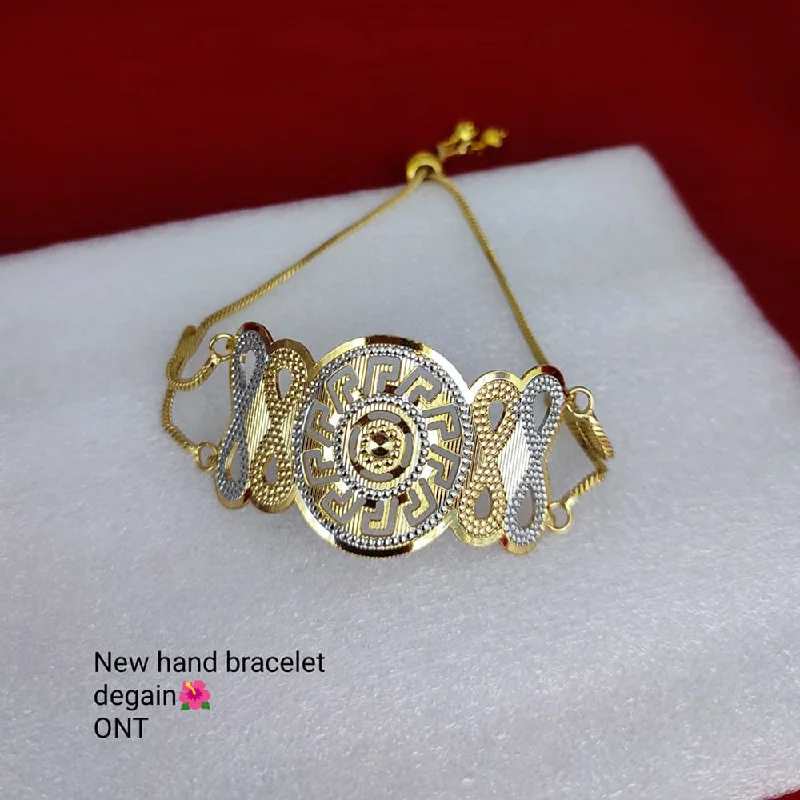 Lucentarts Jewellery Gold Plated Adjustable Bracelet