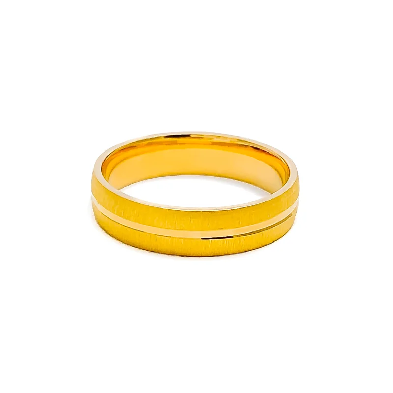 Classy Satin Finished 22k Gold Band