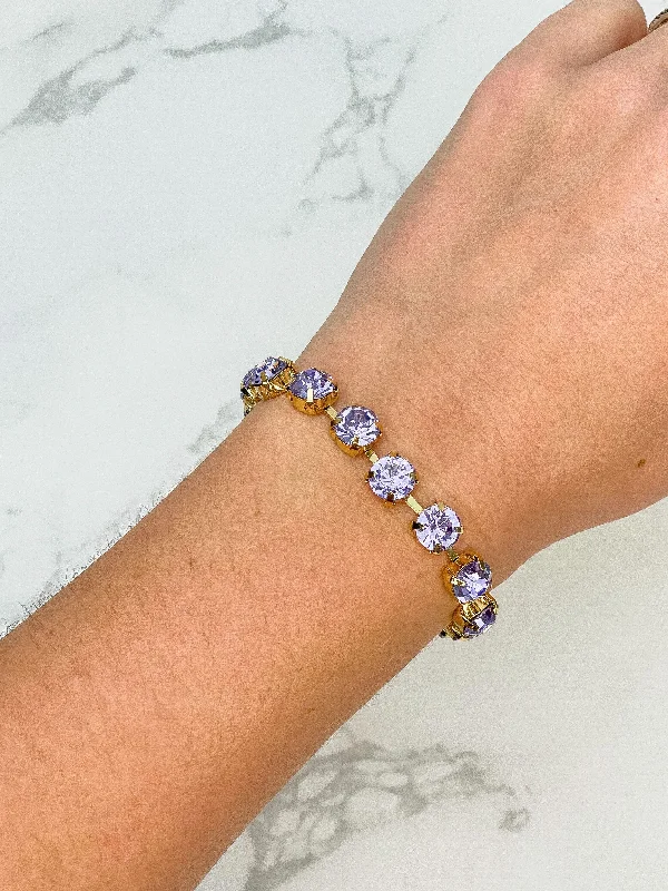 Gemstone Toggle Bracelet - Lavender