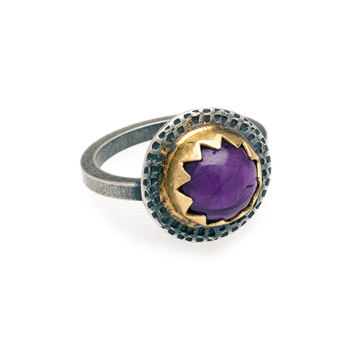 Gold & Silver Amethyst Ring