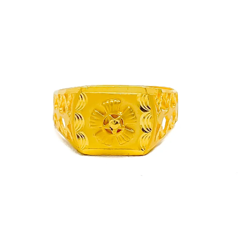 Elegant Noble Men's 22k Gold Ring