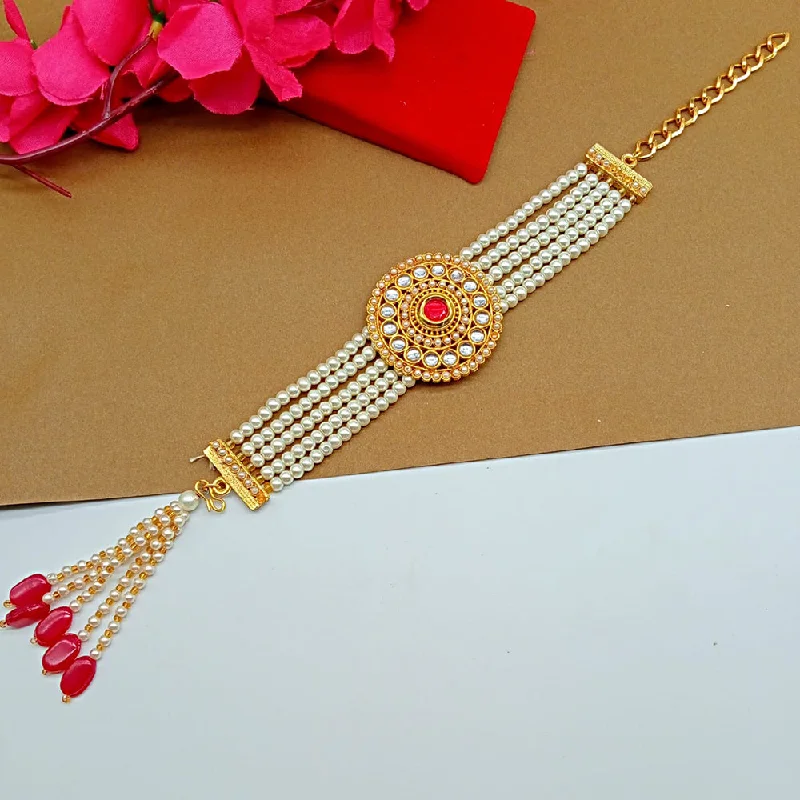 Shree Jai Sai Art Gold Plated Bracelet