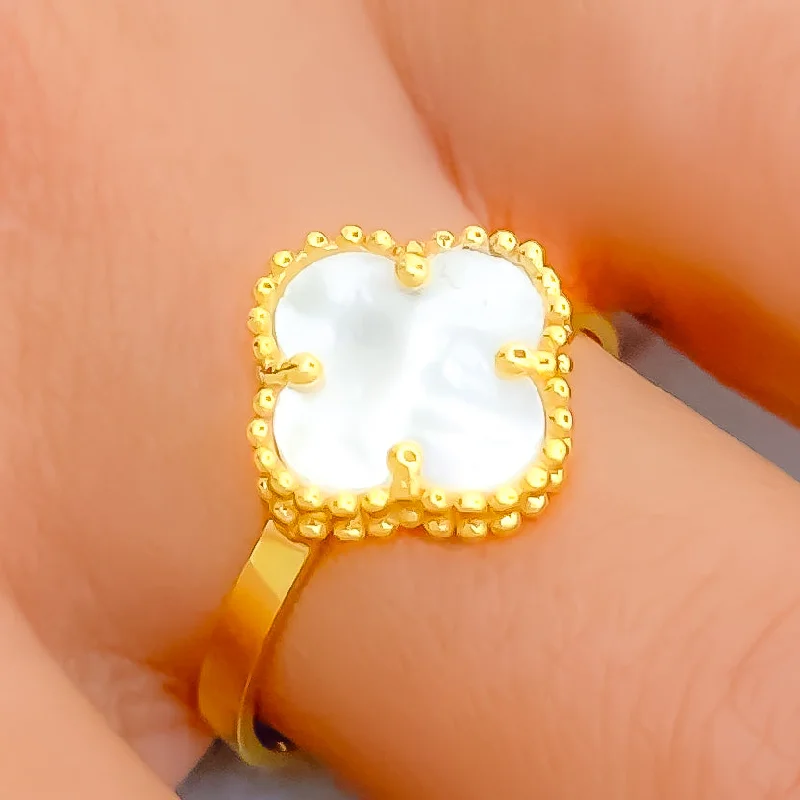 Dapper Delicate 21K Gold Ring - Size 8.75