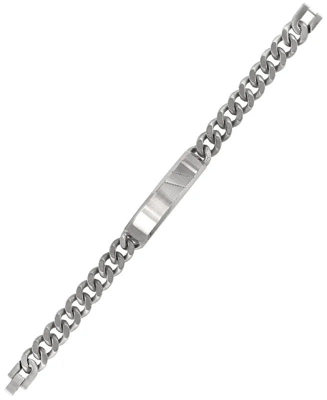 Sutton Stainless Steel Curb Link Chain ID Bracelet