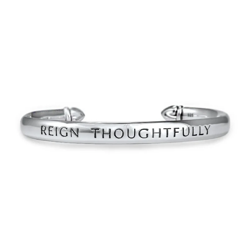 Reign Thoughtfully Cuff - Sterling Silver