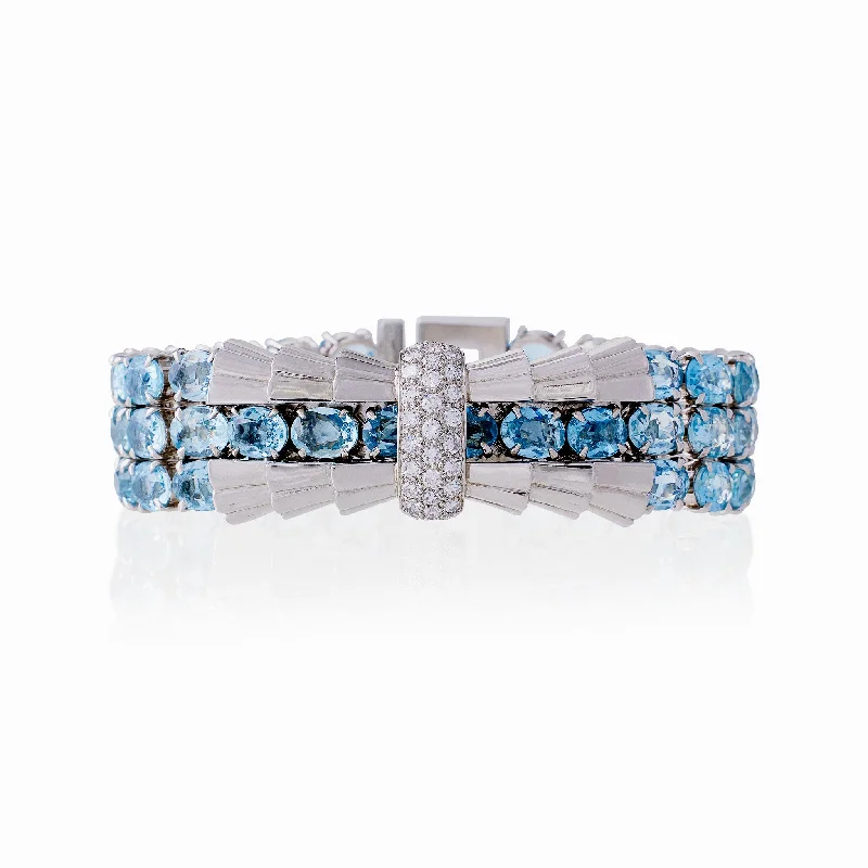 Tiffany & Co. and Verger Frères Aquamarine and Diamond Bracelet