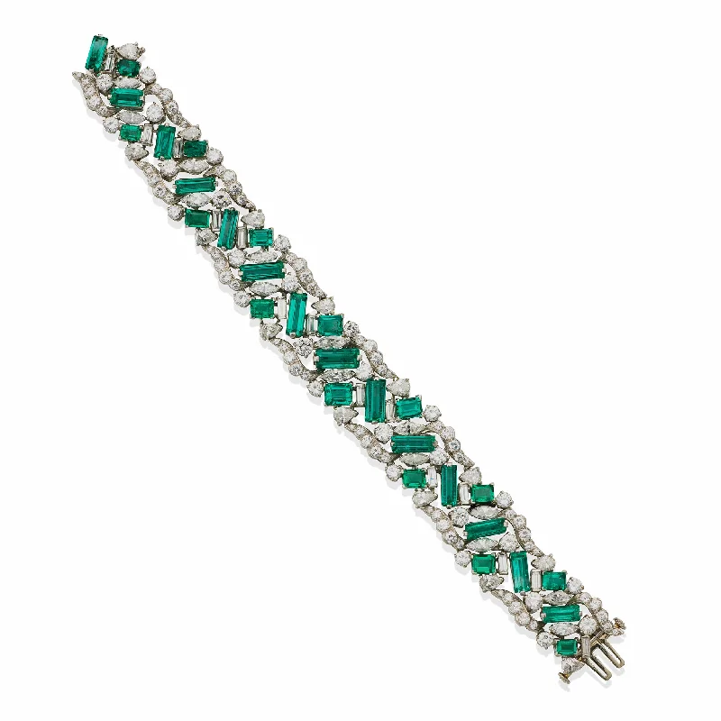 Oscar Heyman Emerald and Diamond Bracelet