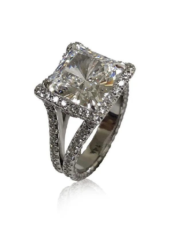 10 Carat Princess cut CZ Ring CHICASHOTPRINCESS