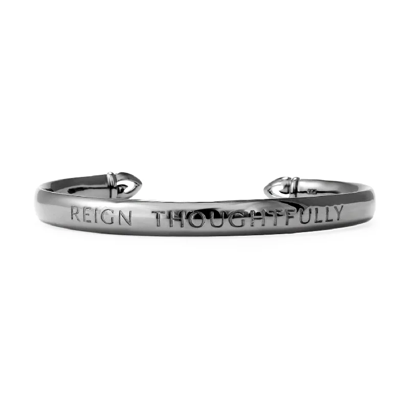 Reign Thoughtfully Cuff - Black Ruthenium Vermeil