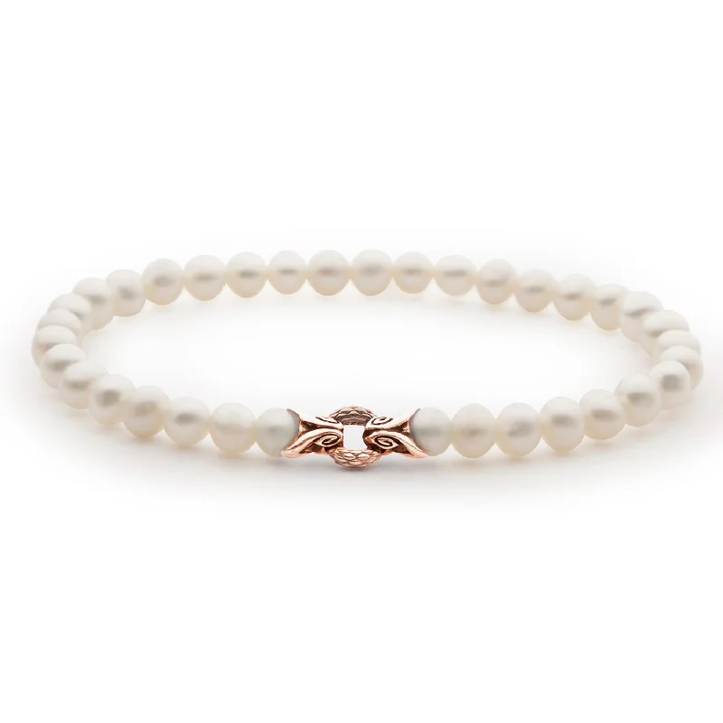 Bond Bracelet - 18K Rose Gold Vermeil + Pearl