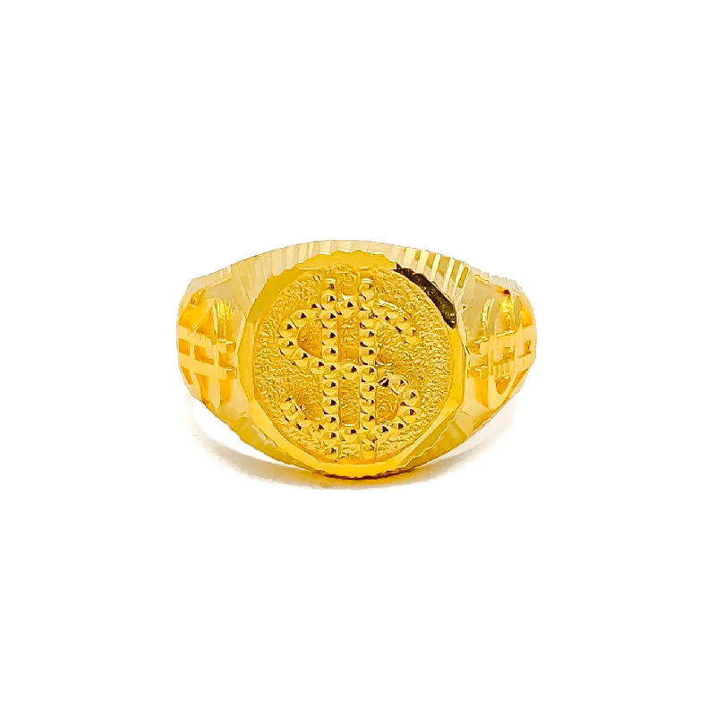 Ritzy Charming Men's 22k Gold Ring