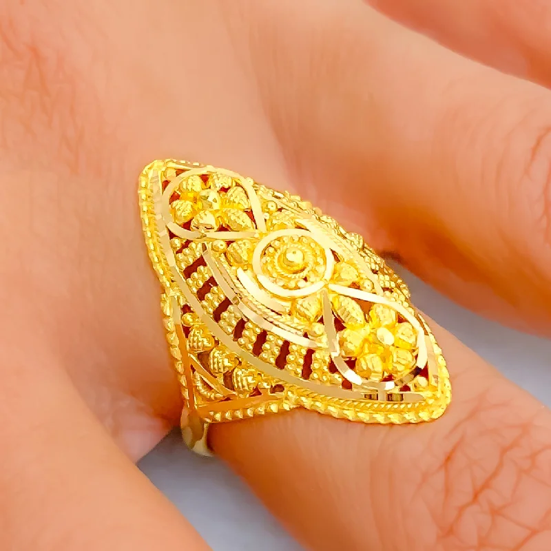 Opulent Dressy 22K Gold Ring