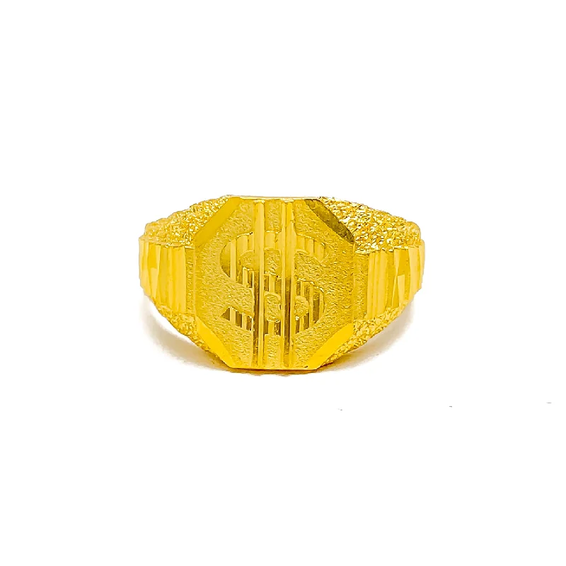 Bold Vibrant  Men's 22k Gold Ring