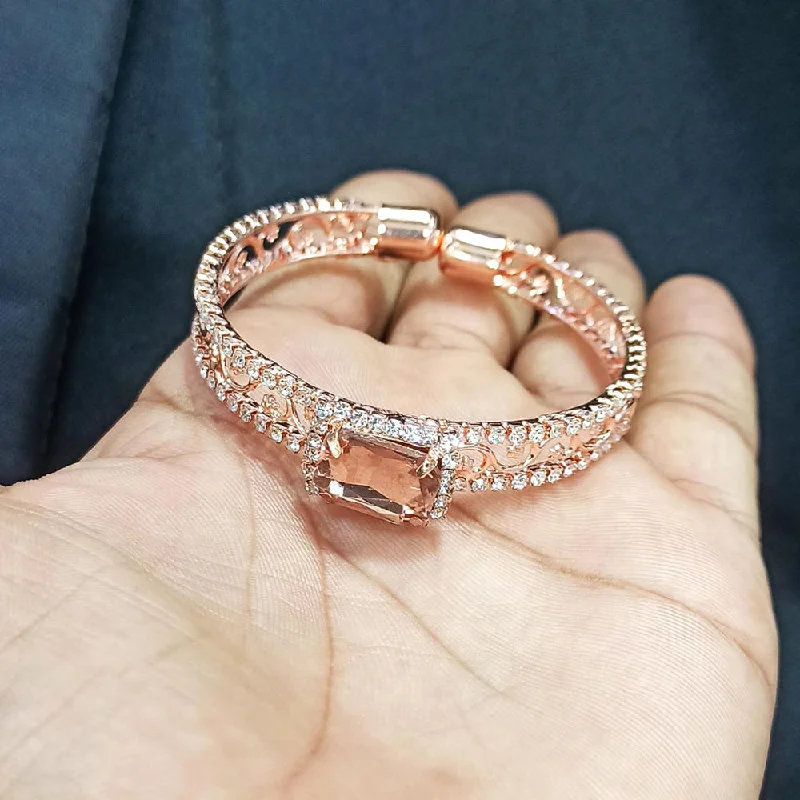 Pooja Bangles Rose Gold Plated Bracelet