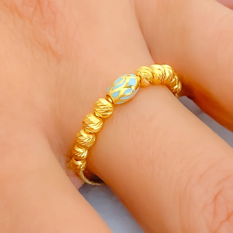 Radiant Fashionable 21k Gold Ring