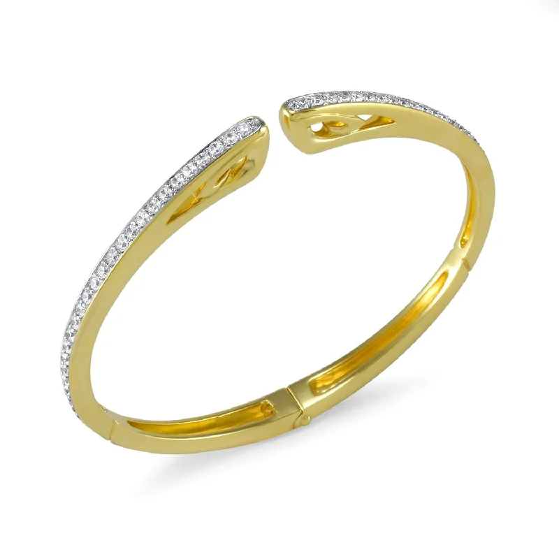 Spirit Pavé Cuff 3mm - 18K Gold Vermeil + CZ Blanc