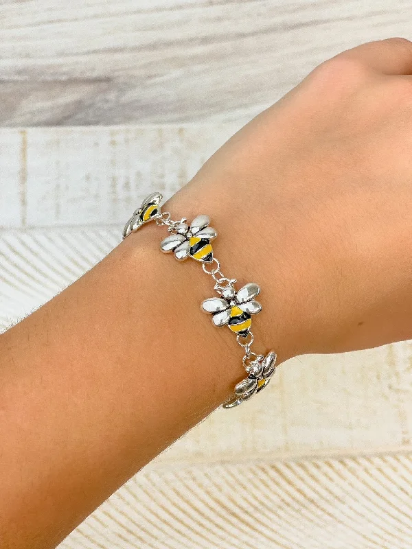 Magnetic Enamel Bracelet - Bumble Bee