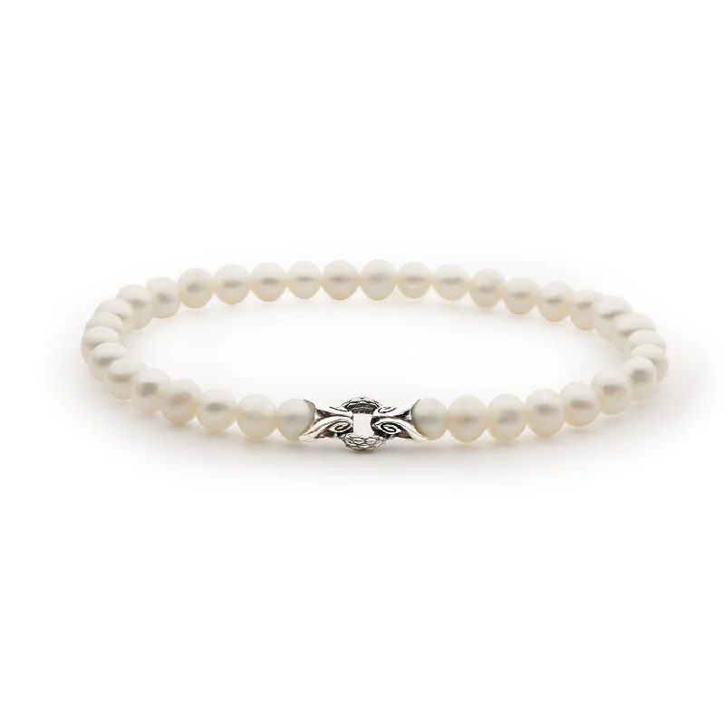 Bond Bracelet - Sterling Silver + Pearl