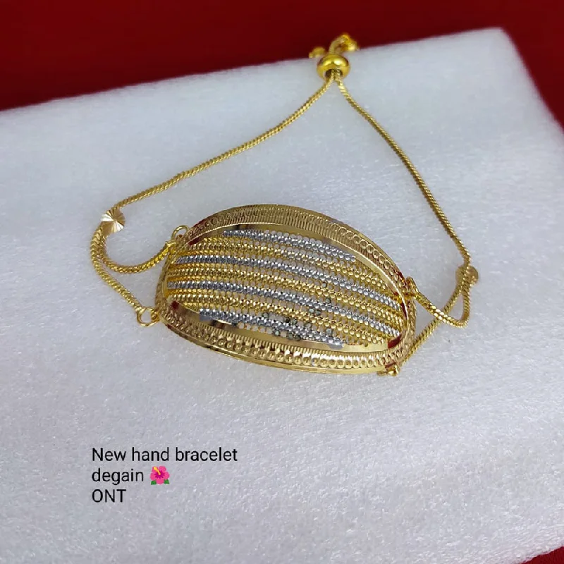 Lucentarts Jewellery Gold Plated Adjustable Bracelet