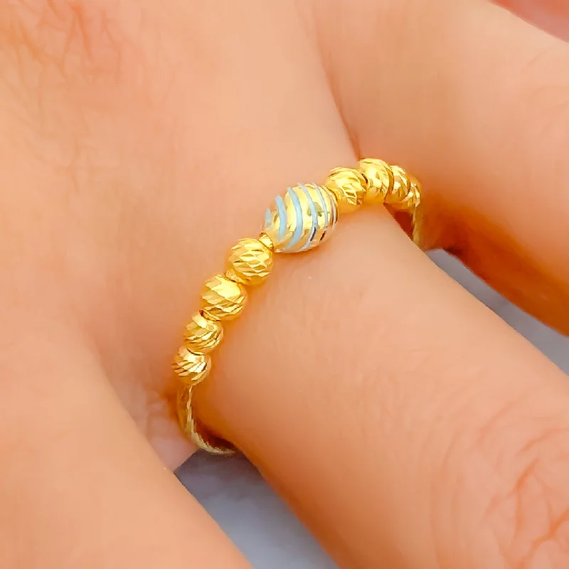 Trendy Fine 21k Gold Ring