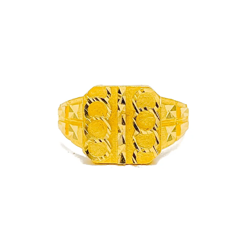 Opulent Trendy Men's 22k Gold Ring