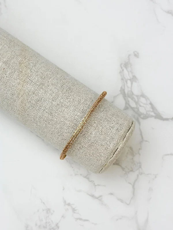 Matte Textured Bracelet - Gold