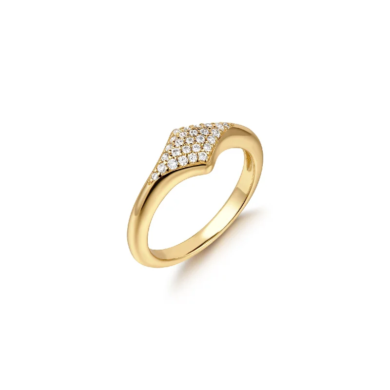 Gold Pave Sparkle Ring