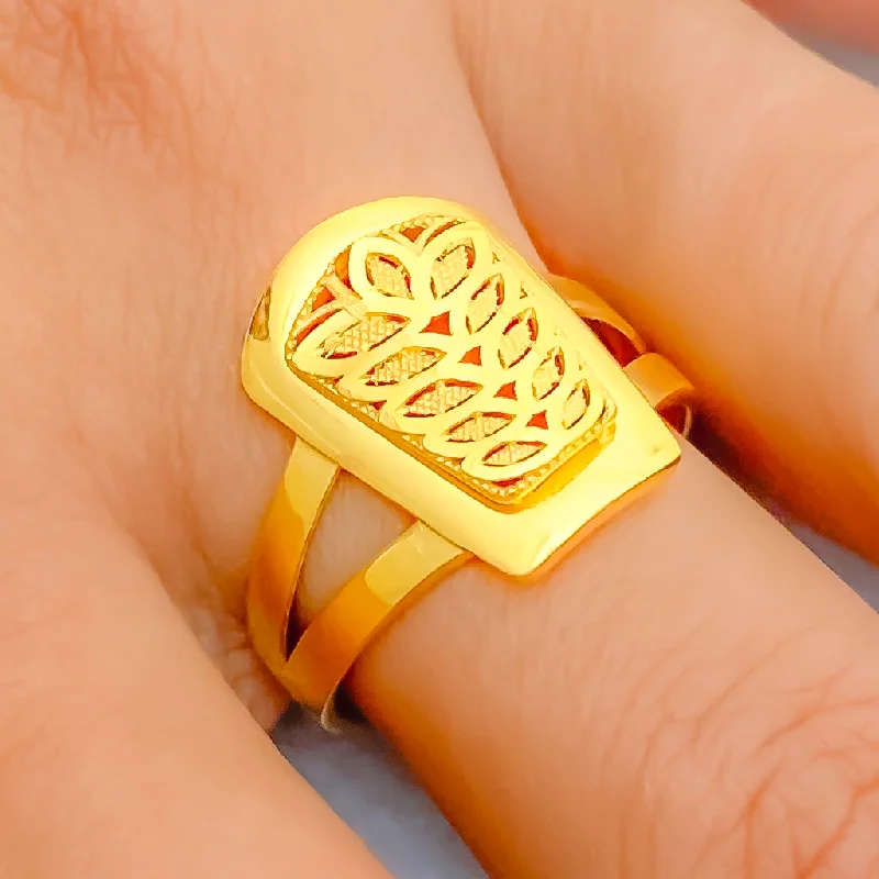 Decorative Ethereal 22k Gold Ring