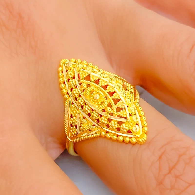 Graceful Dazzling 22K Gold Ring