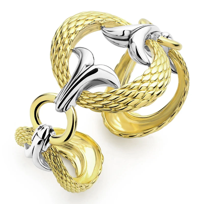 Rendezvous Cuff 45mm - Two Tone Gold + Silver