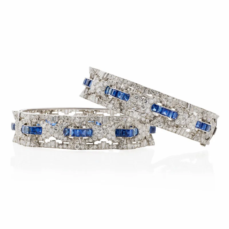 Henri Bloch Pair of Art Deco Bracelets