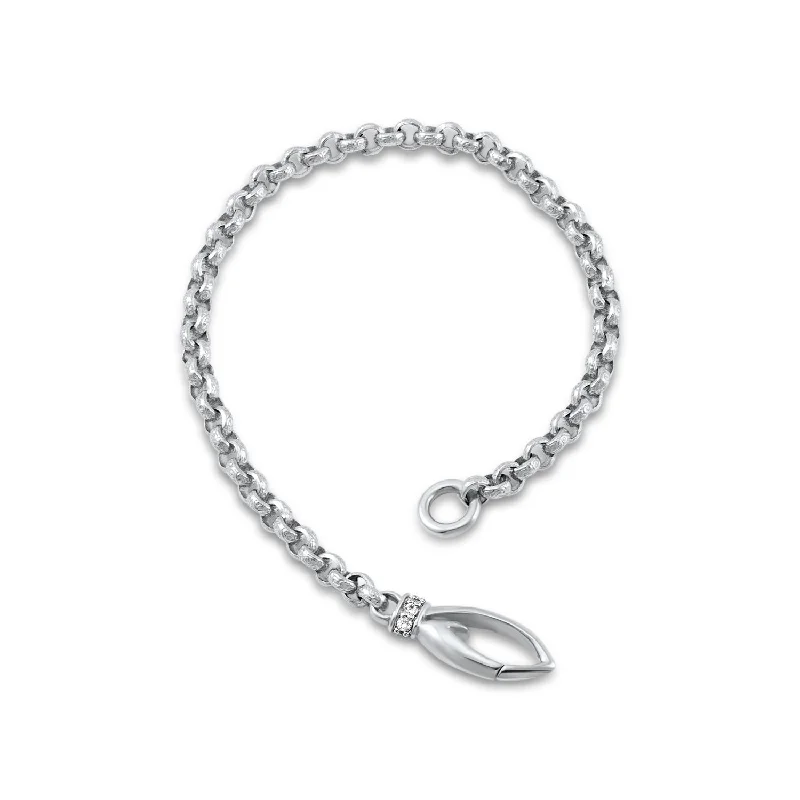 Everyday Chain Bracelet - Sterling Silver + CZ Blanc