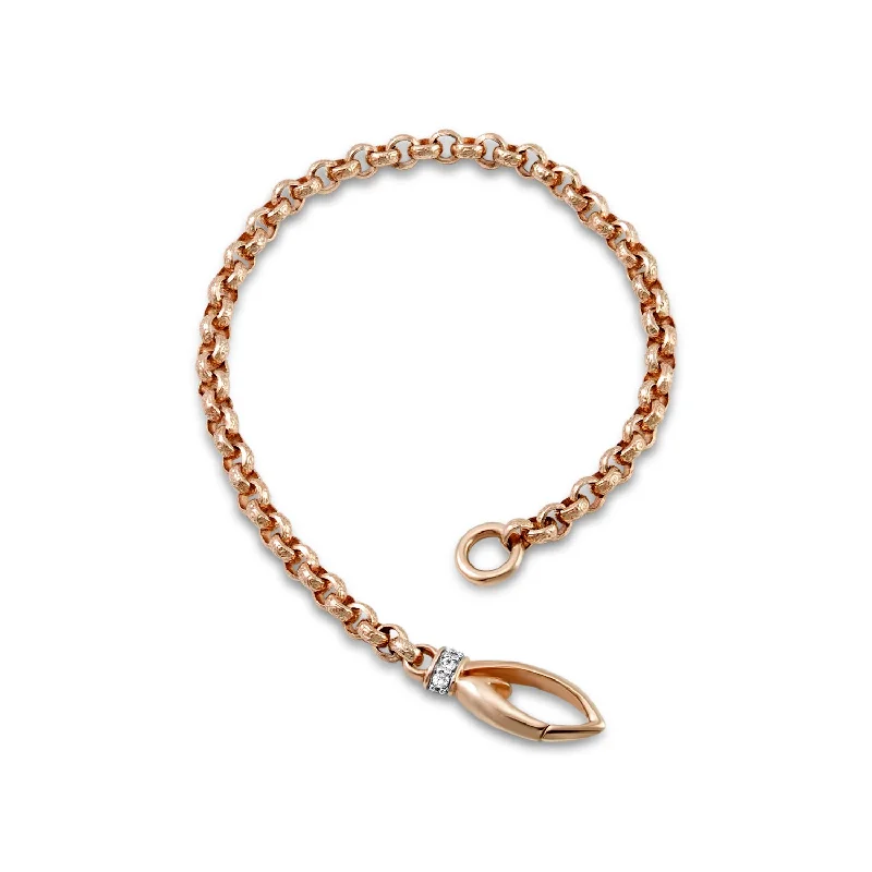 Everyday Chain Bracelet - 18K Rose Gold Vermeil + CZ Blanc